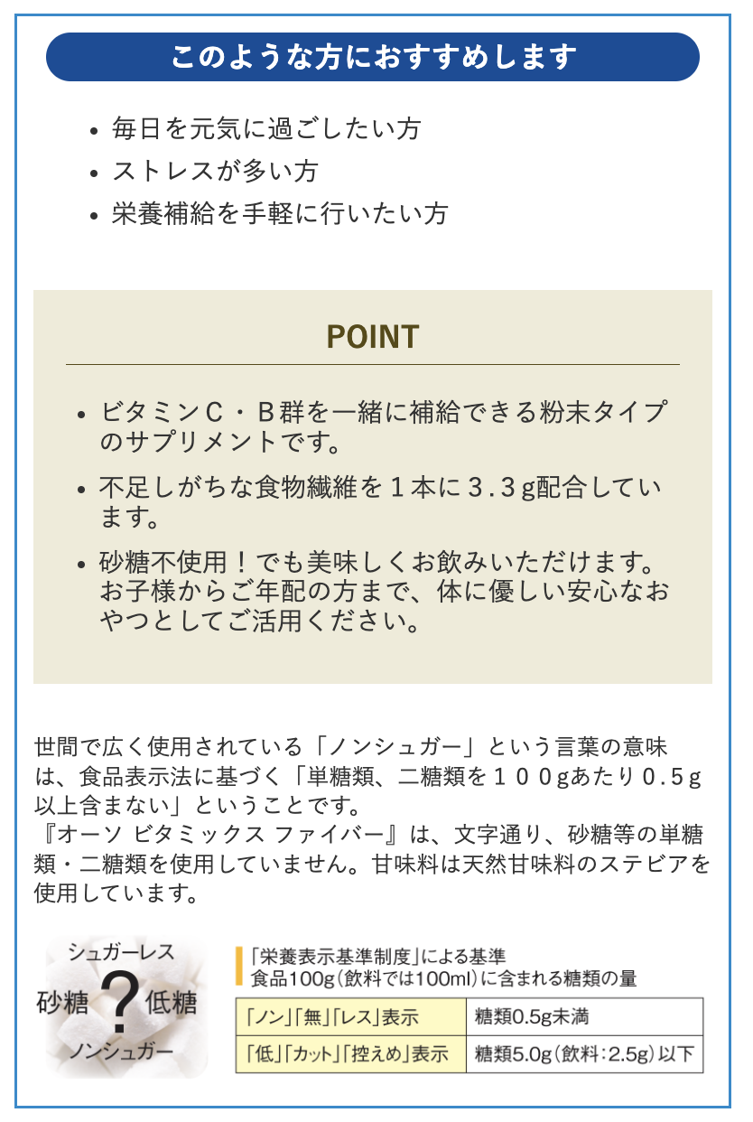 オーソ ビタミックス ファイバー　　※受注発注になりますので取り寄せ期間があります